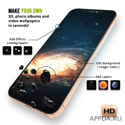 Wave Live Wallpapers Maker 3D screen 6